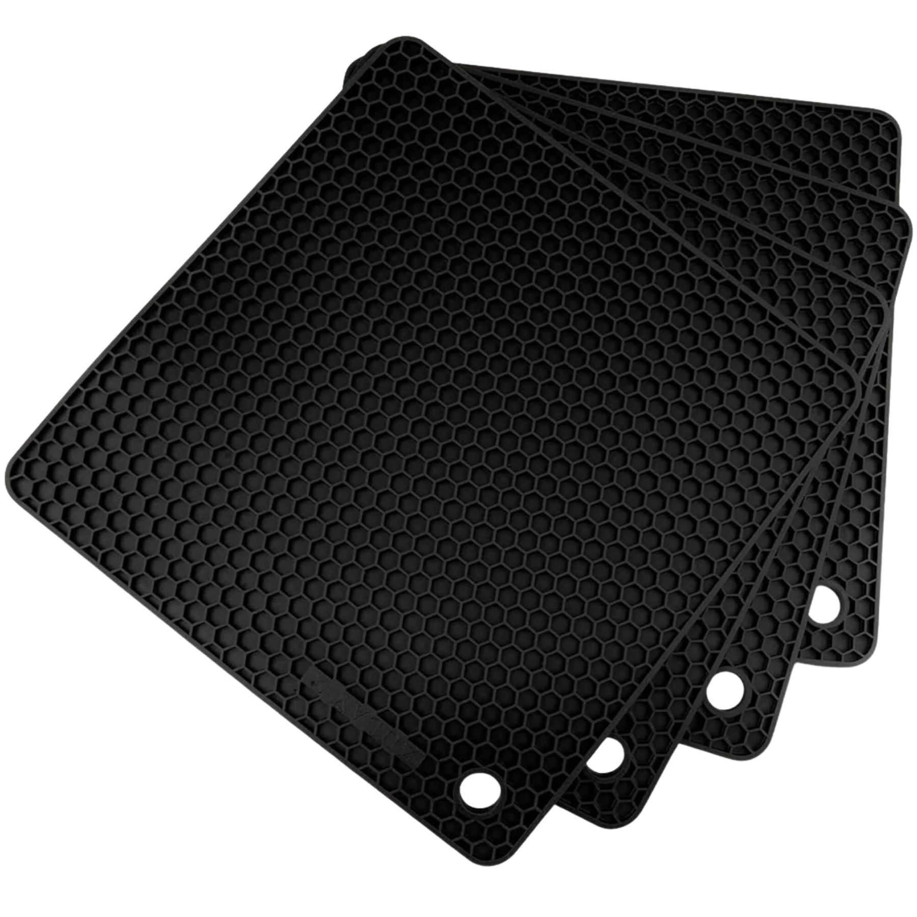 Silicone Trivet Mat Set - 4 Pack-Black by Zulay Kitchen