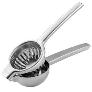 Premium Lemon Squeezer -Single Bowl Manual Press - Silver by Zulay Kitchen