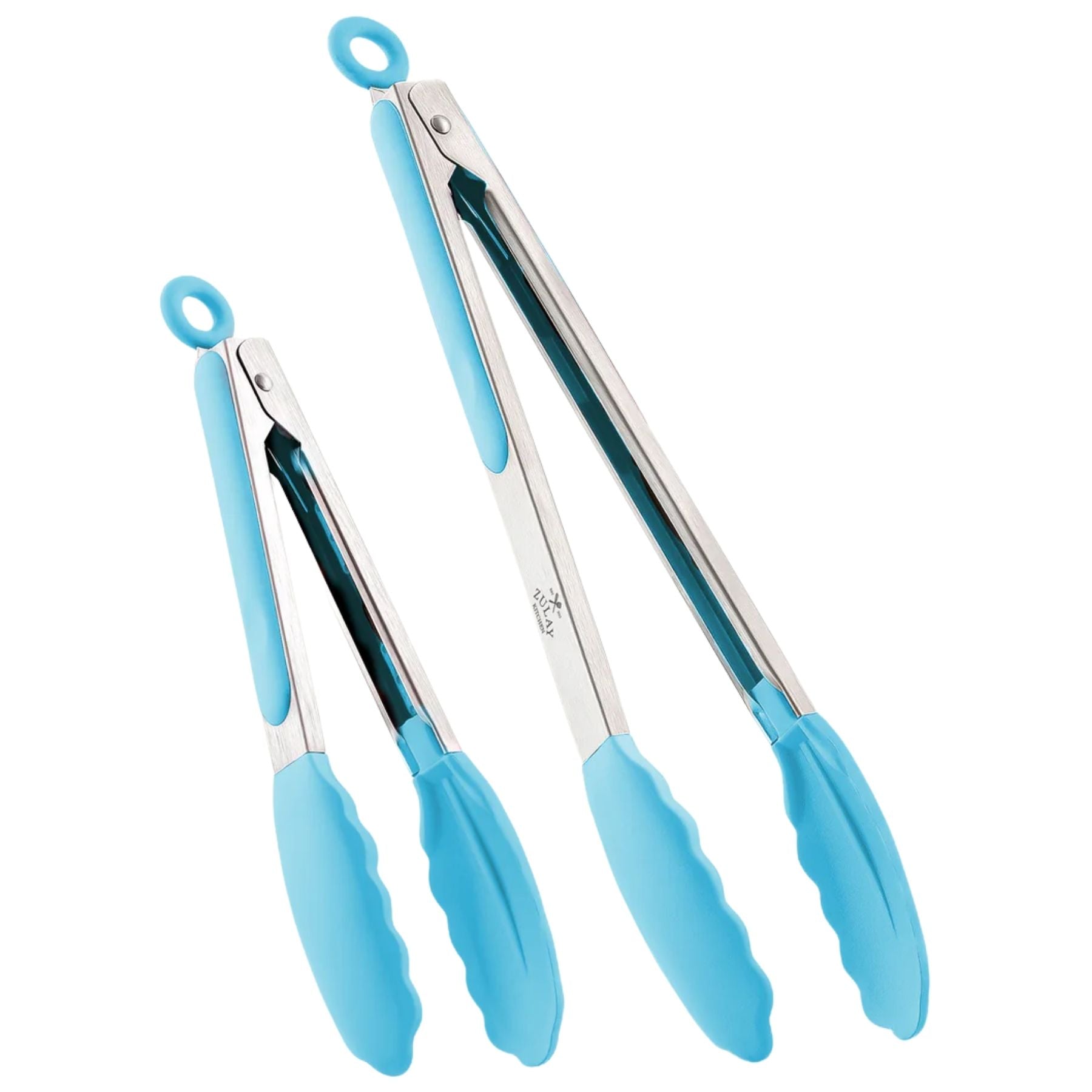 Food-Grade Silicone Rubber Spatula Set - 4-Piece	Blue by Zulay Kitchen