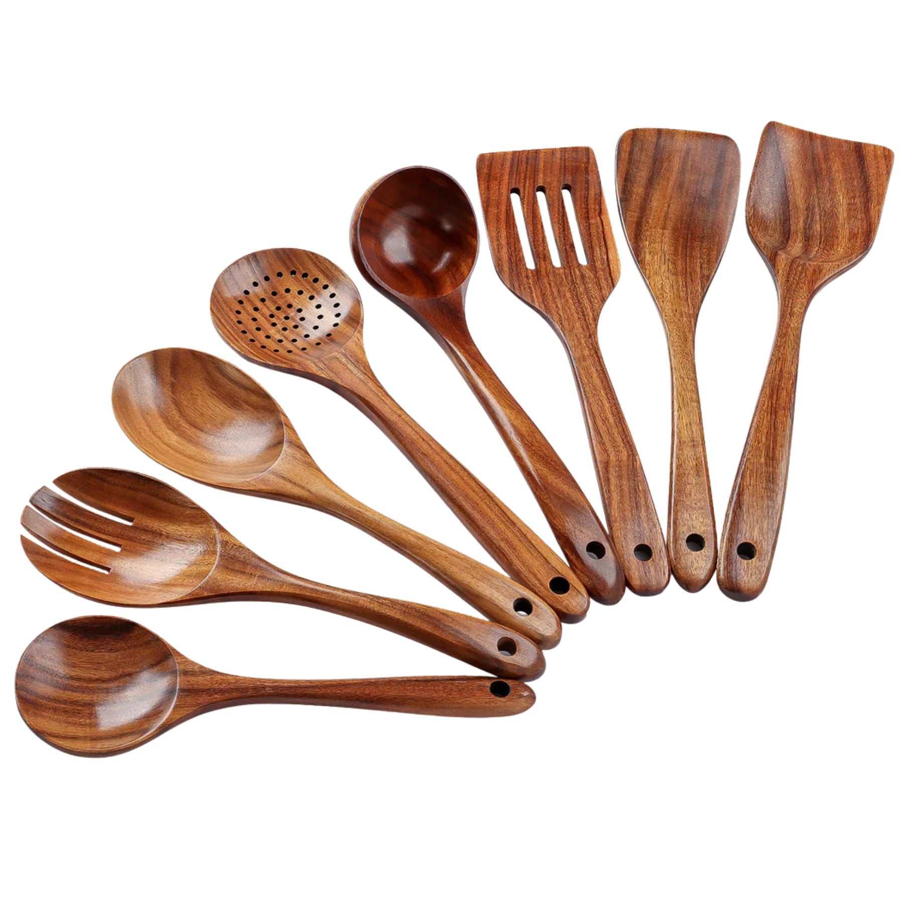 Zulay Kitchen Wooden Utensils - Thumbnail 3