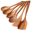 Teak Wood Utensils Set - 6pc Set by Zulay Kitchen