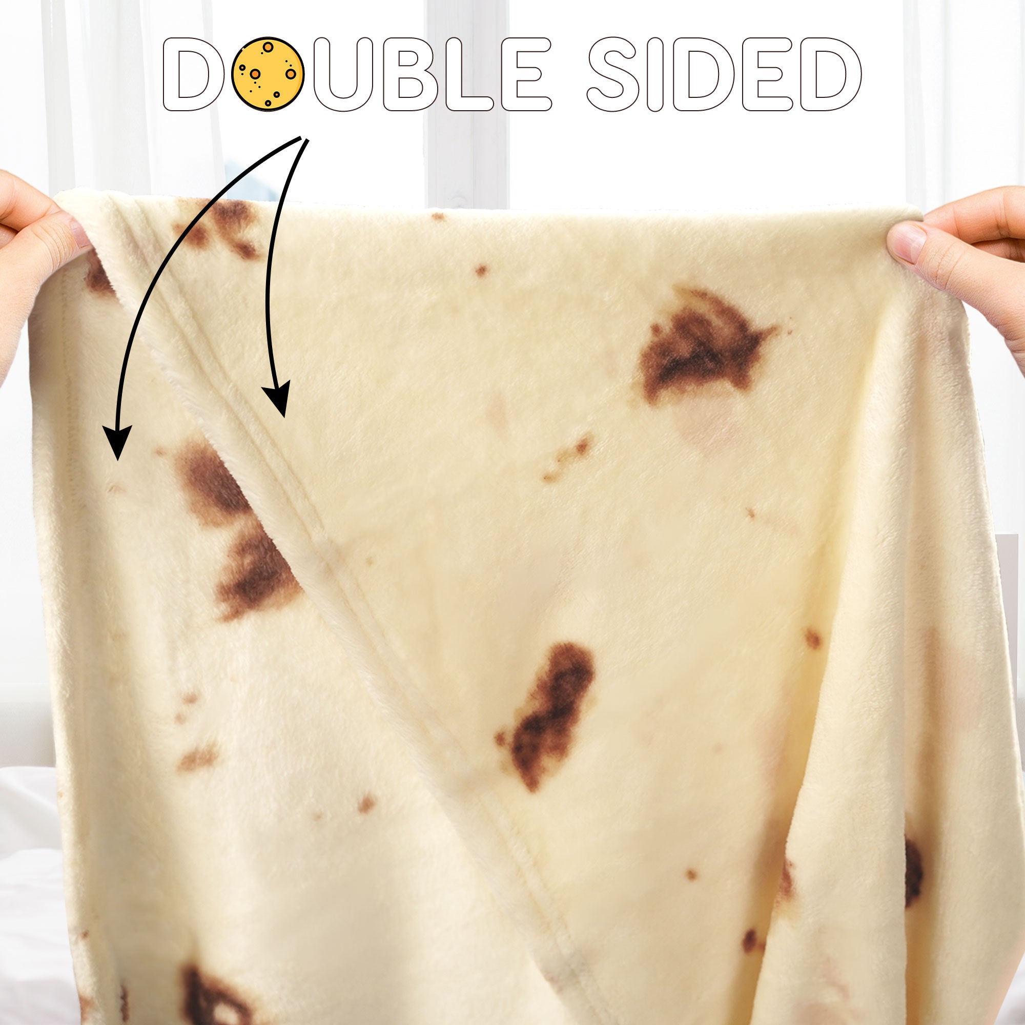 Double sided tortilla blanket