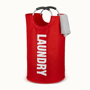 Collapsable Laundry Basket - Red by Zulay Kitchen