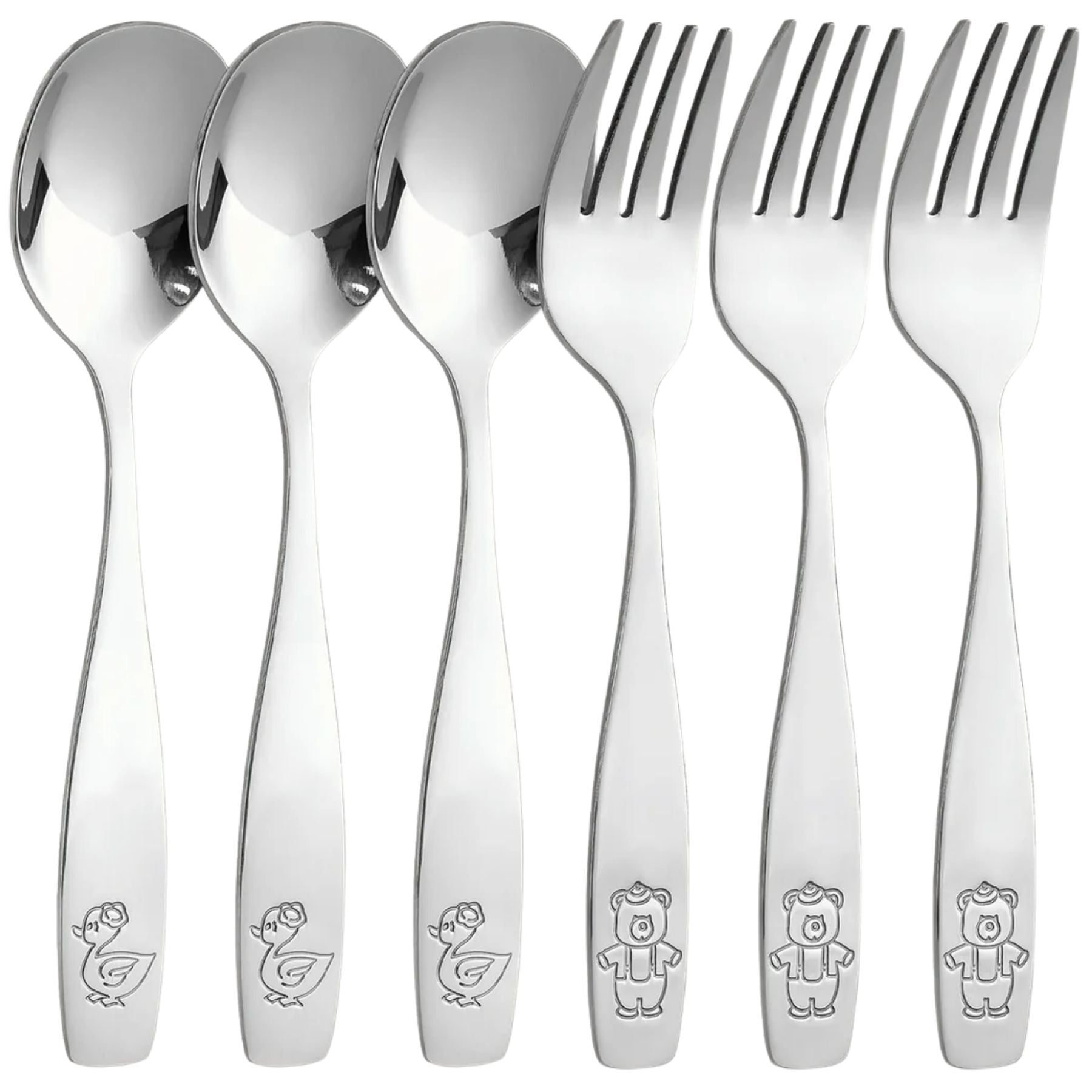 Zulay Kitchen Flatware Set Spoons & Forks for Toddlers- 6pc by Zulay Kitchen