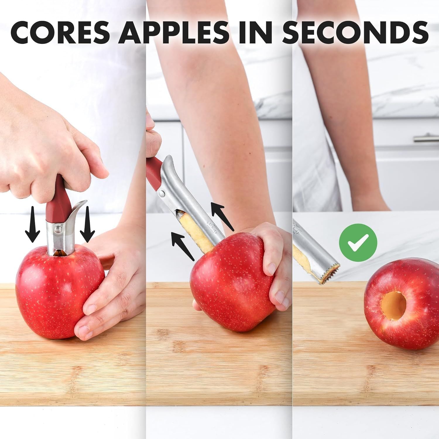 Effortless Coring with Zulay Kitchen Premium Apple Corer