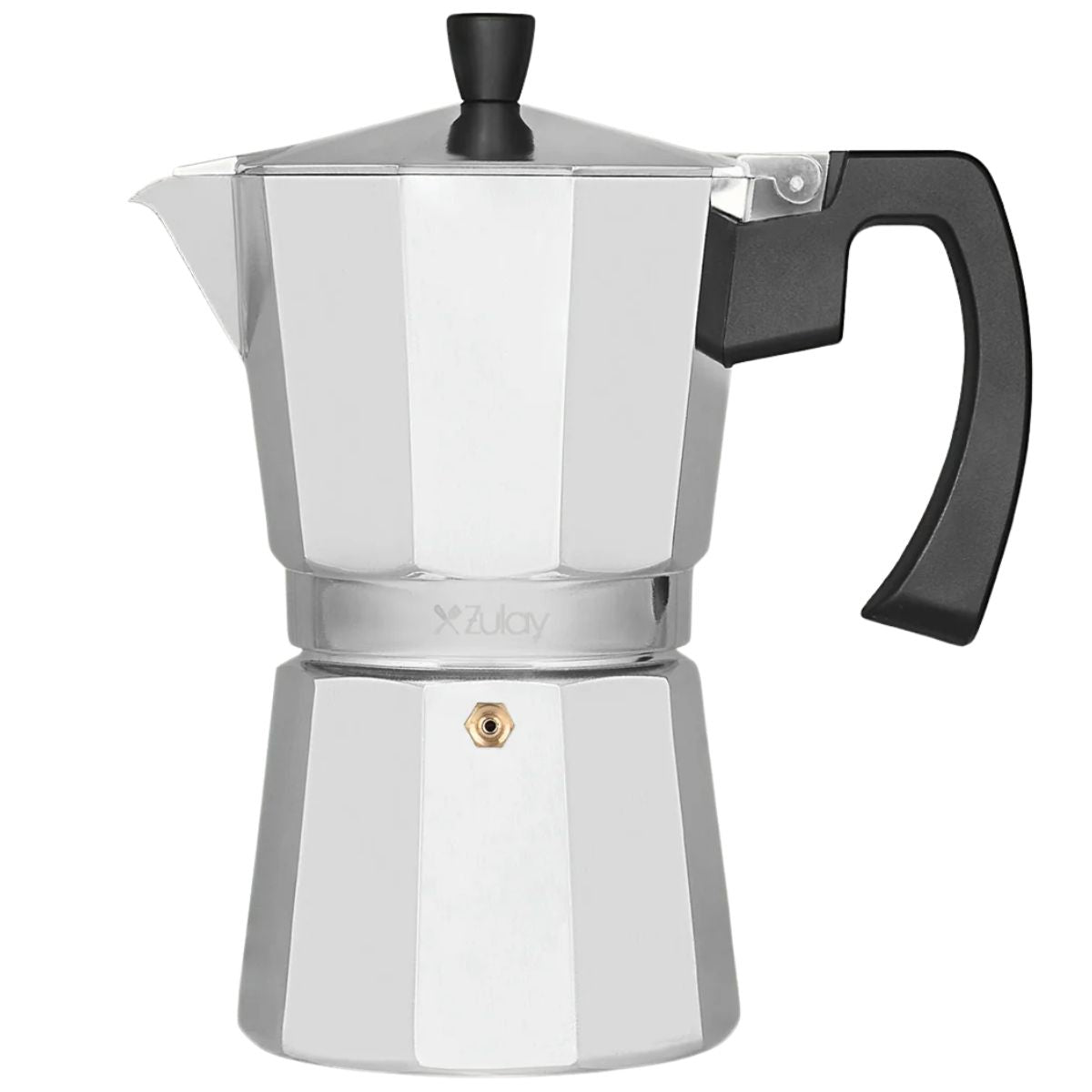 Traditional Espresso Maker-3/5.5/8 Espresso Cups-Silver by Zulay Kitchen
