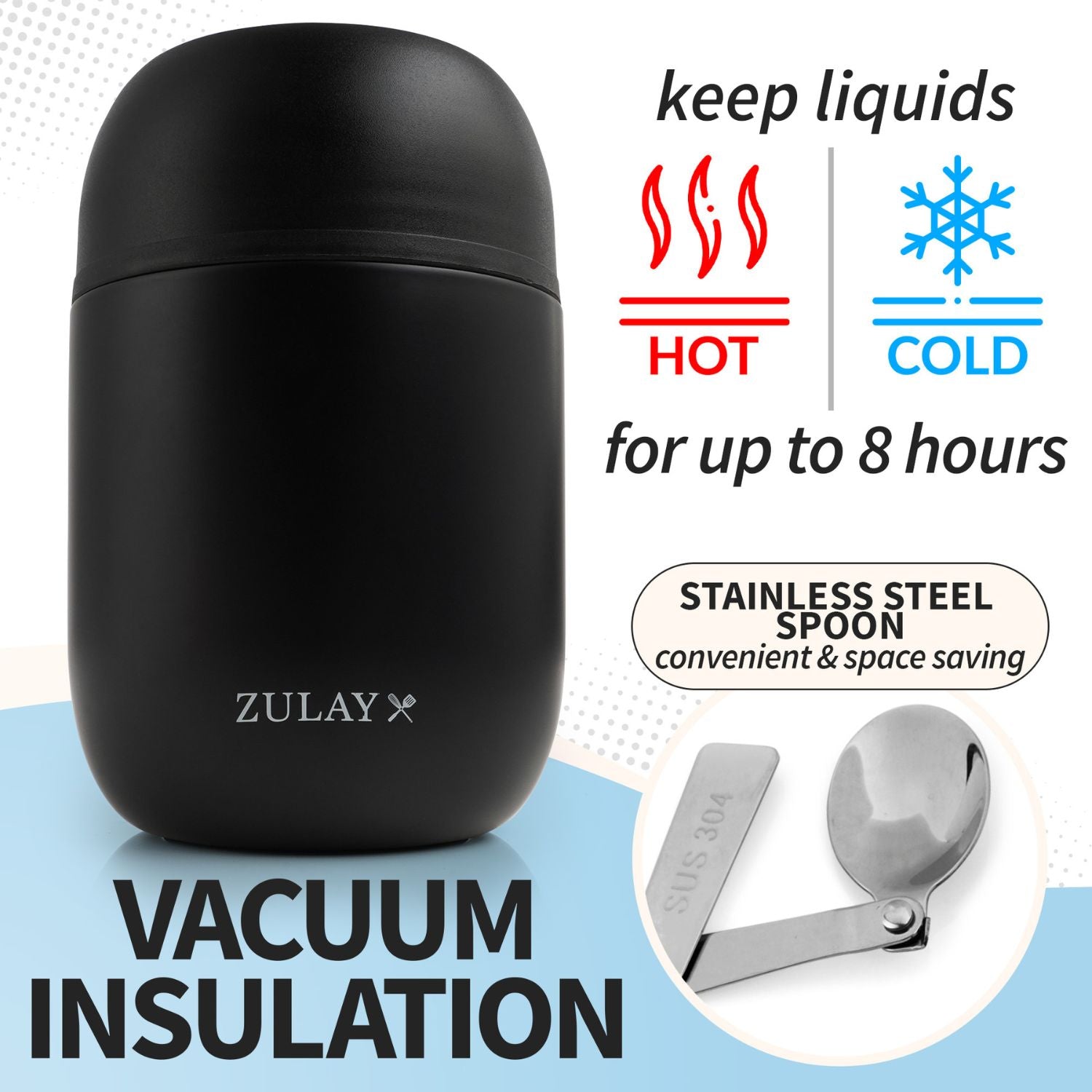Maintains Food Temperature for Hours, Whether Hot or Cold by Zulay Kitchen