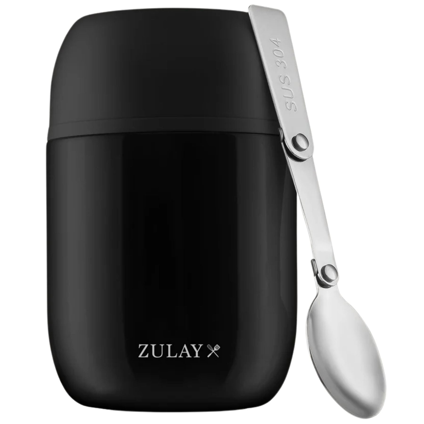 Zulay Vacuum Insulated Lunch Container Black by Zulay Kitchen