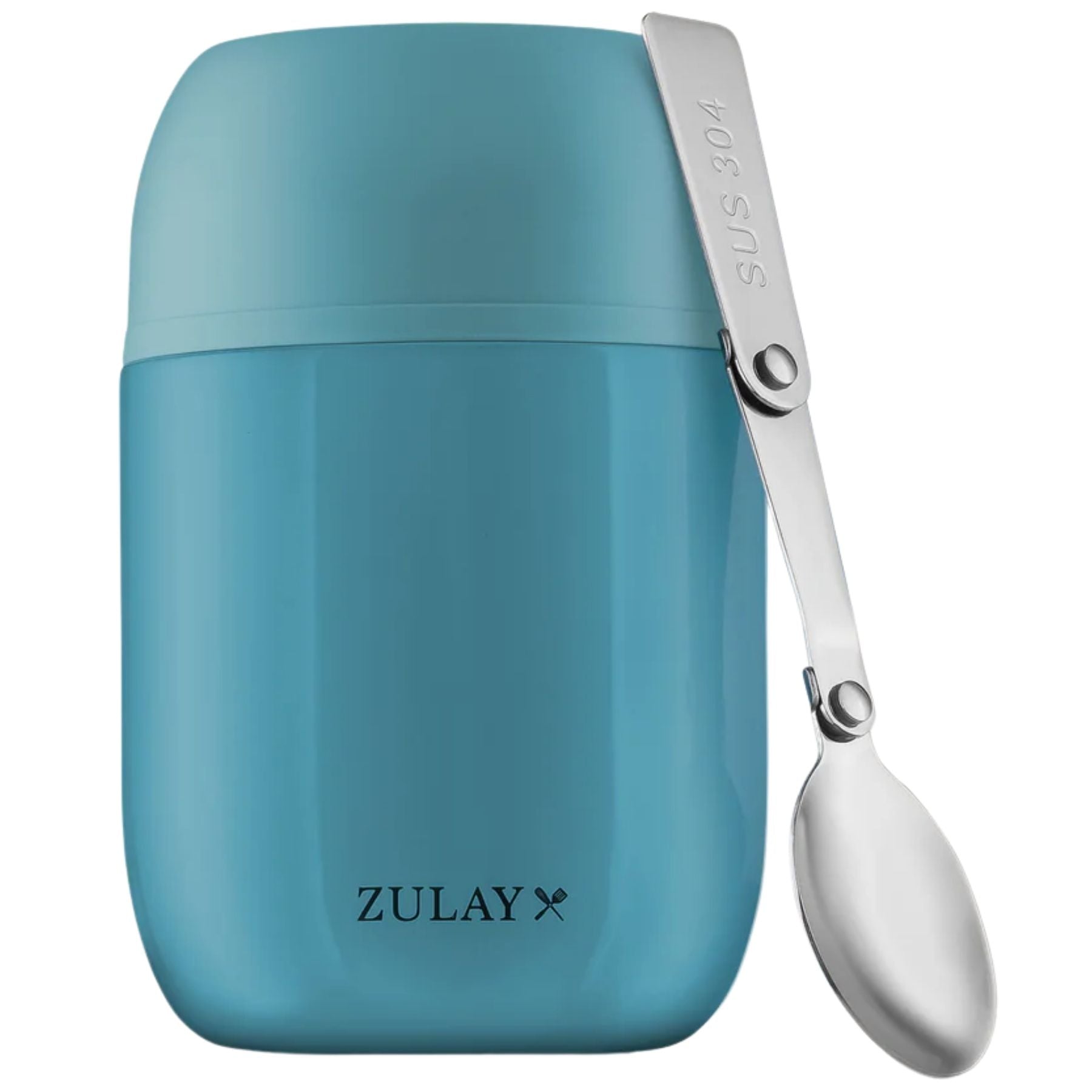 Zulay Vacuum Insulated Lunch Container Light Blue by Zulay 