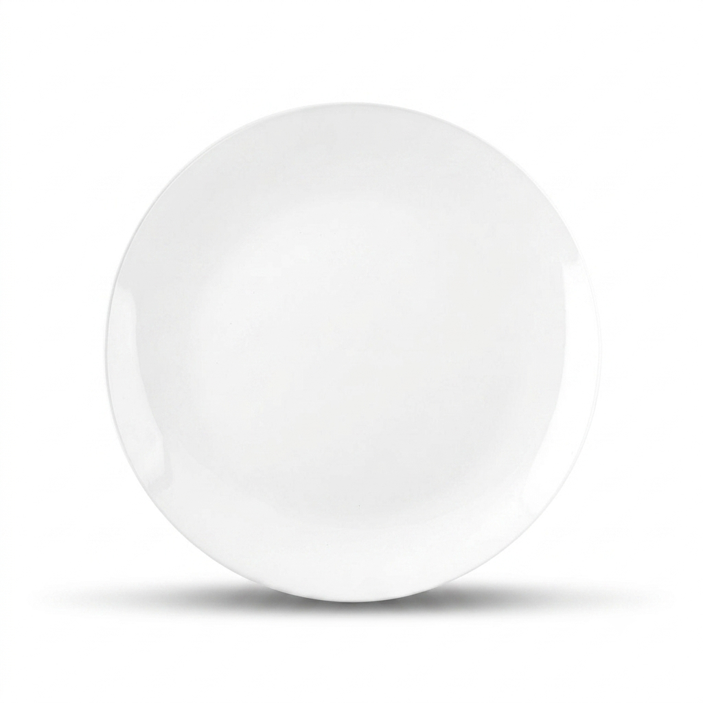 Zulay Icon Porcelain Dinnerware Set - Classic Low Rim - Dinner Plate (White) - Replacement Part