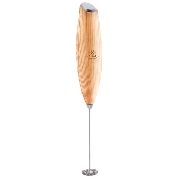Zulay Milk Frother (Without Stand)-Oak by Zulay Kitchen