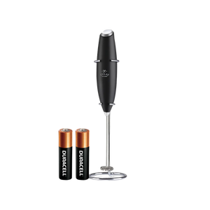 Milk Frother With Stand - Black with batteries by Zulay Kitchen