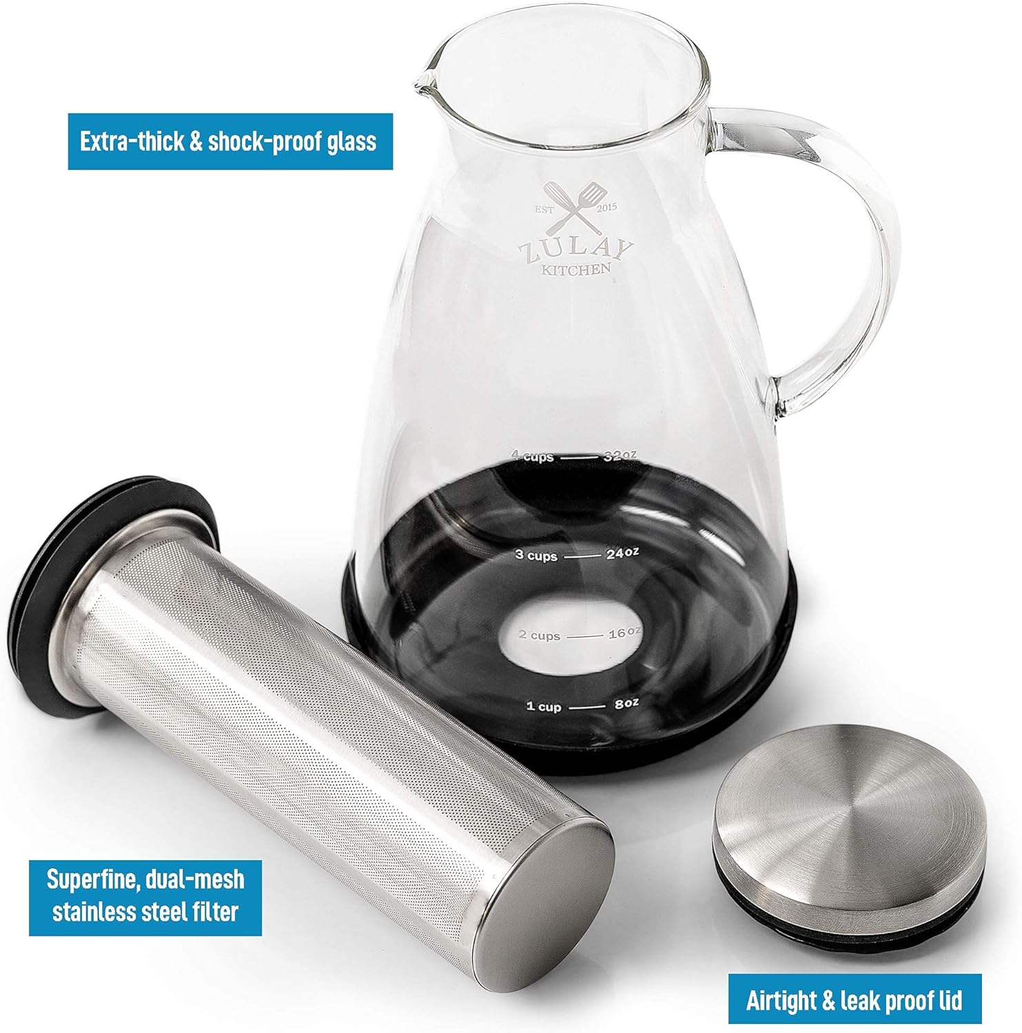 Zulay Kitchen Cold Brew Coffee Maker - Thumbnail 5