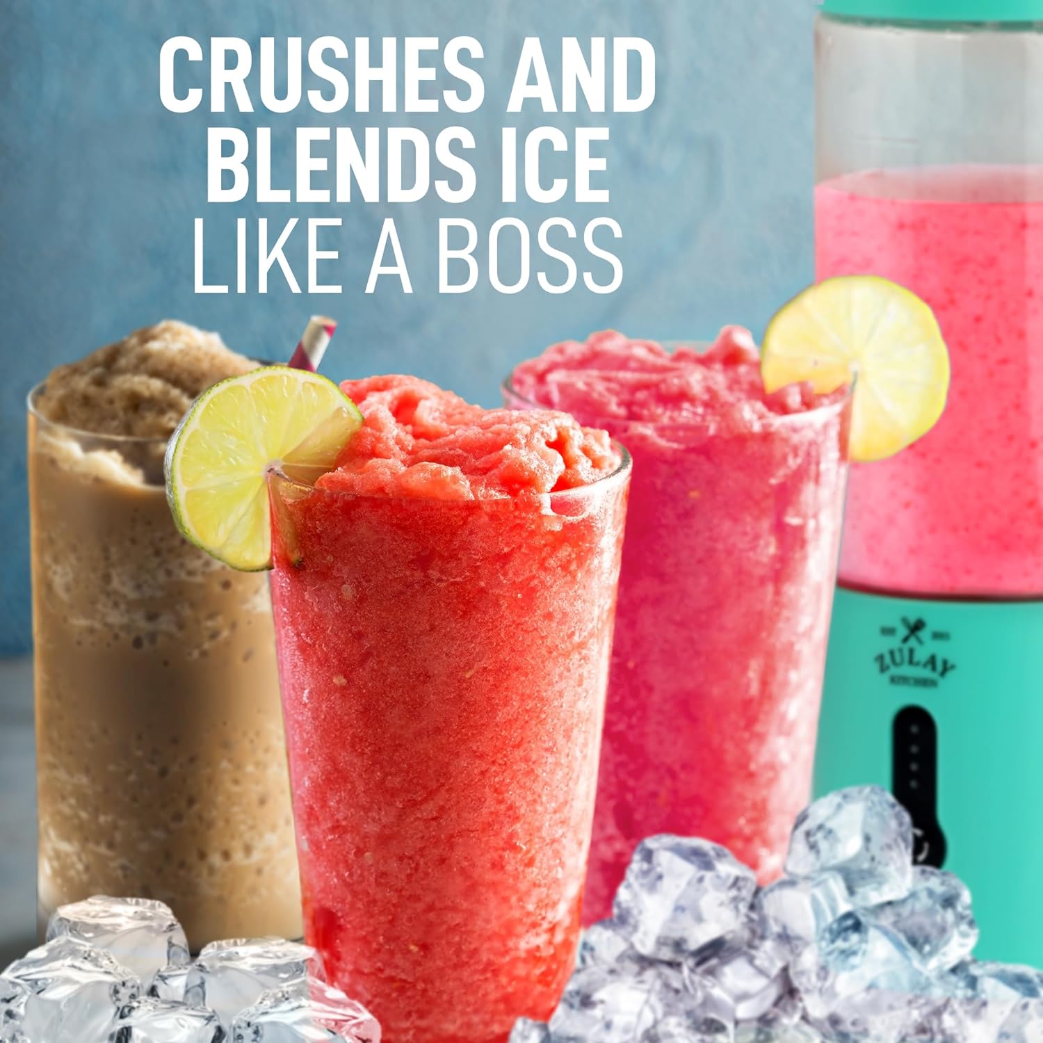 Zulay Kitchen 18oz Personal Blenders That Crush Ice - Aqua