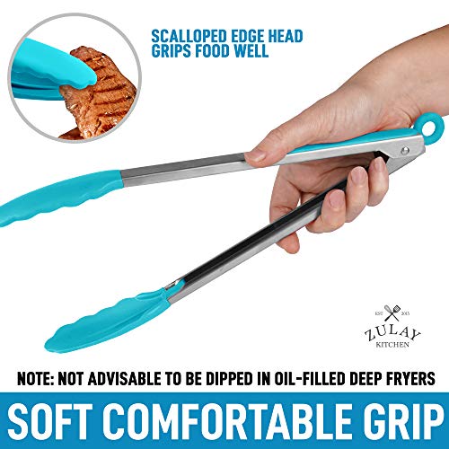 2 Piece Tongs For Cooking (9" & 12")