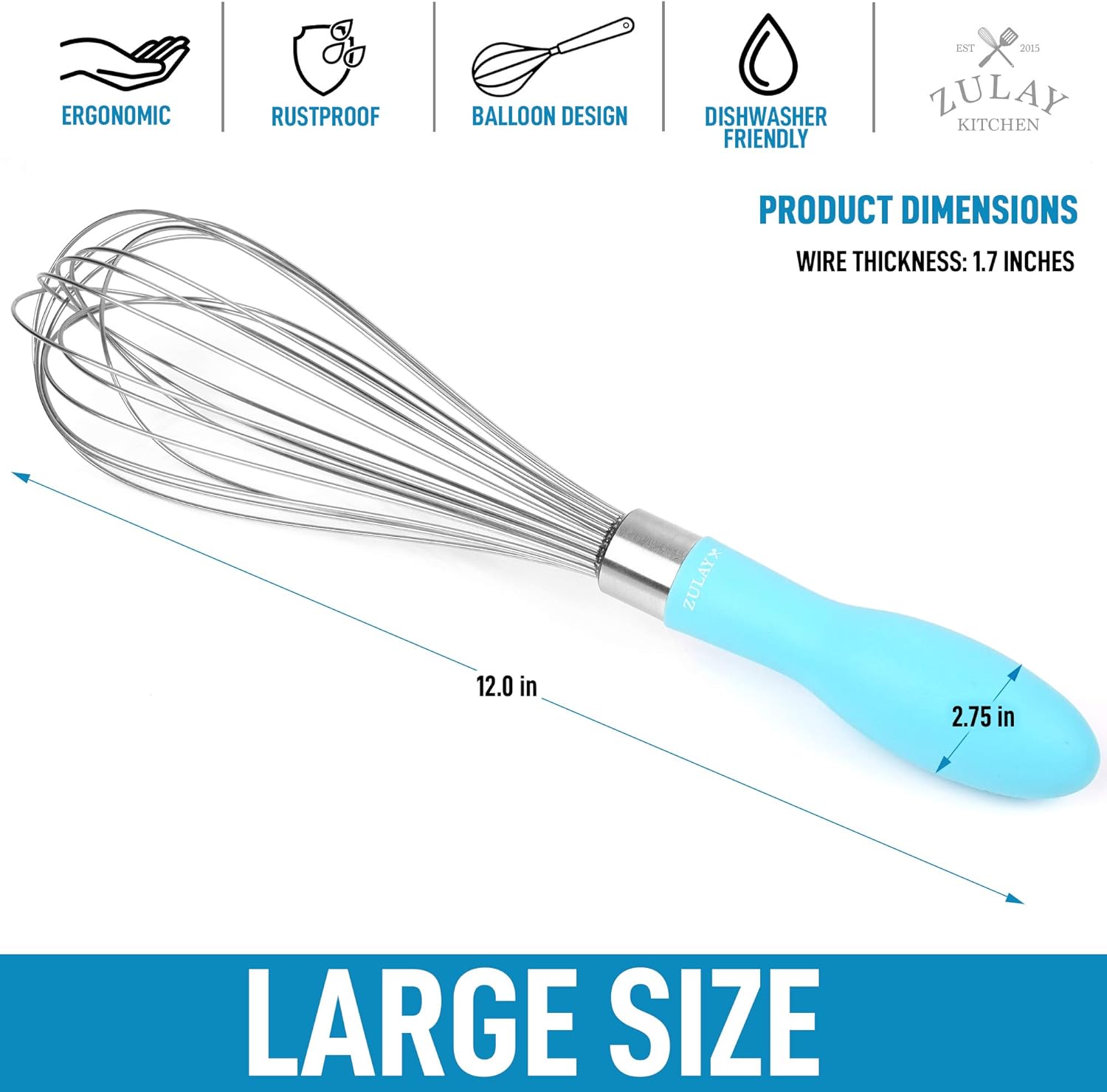 ZYLISS Small Kitchen Wire Whisk - Mini Balloon Egg Beater - Stainless  Steel, 8 in – Zyliss Kitchen