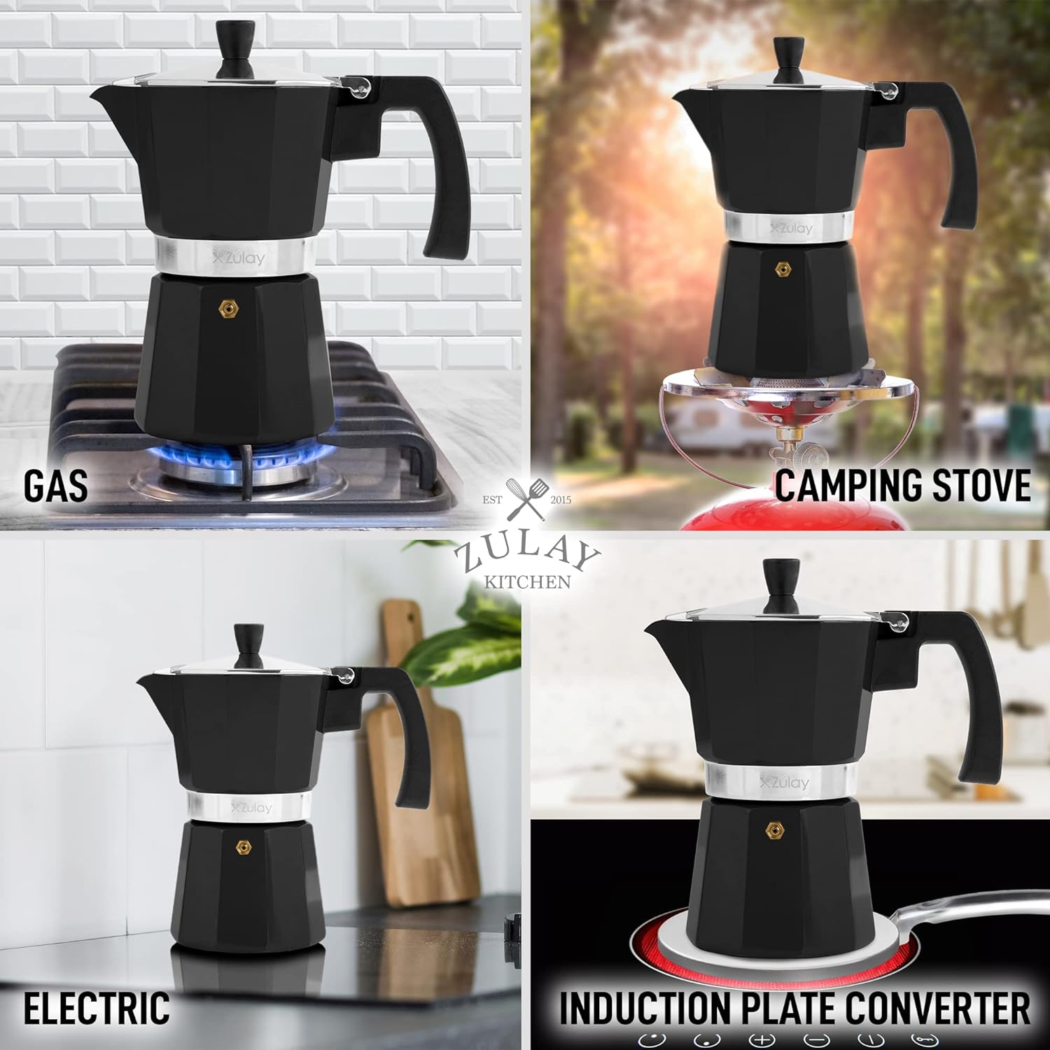 Stovetop Espresso Cup Moka Pot - 12 Cup