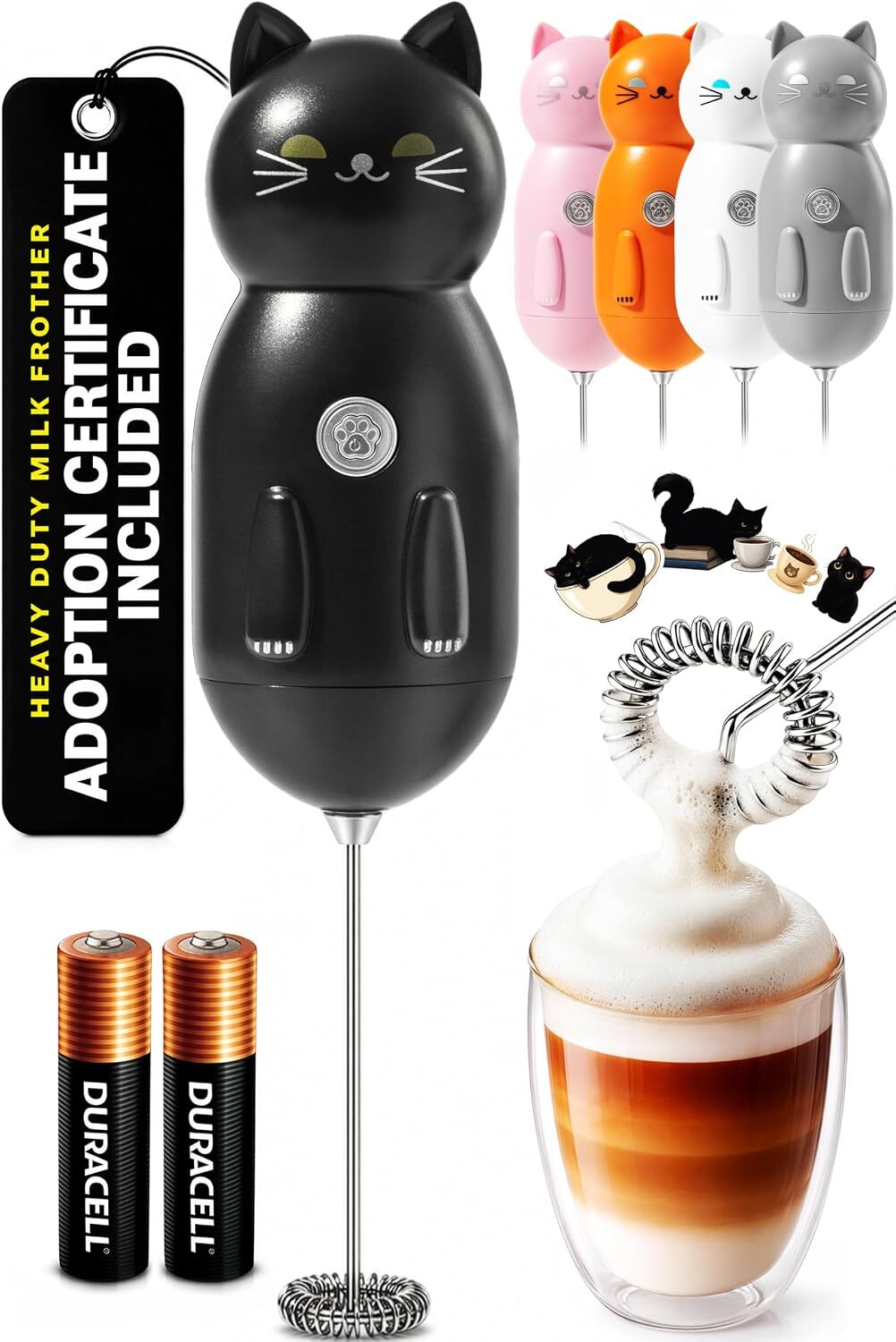 Cat-Shaped Frother Mixer