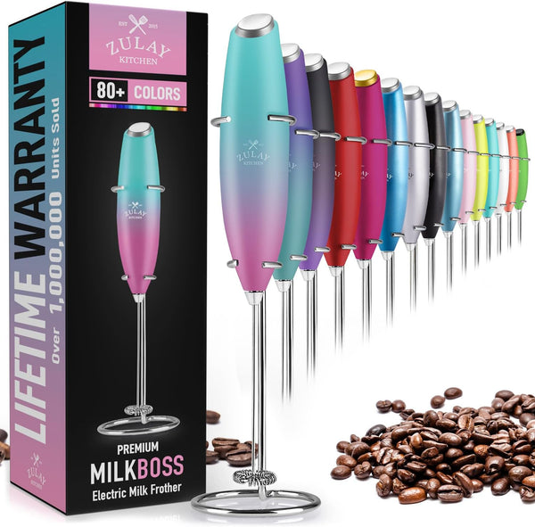 Milk Frother with Batteries Included Zulay Kitchen