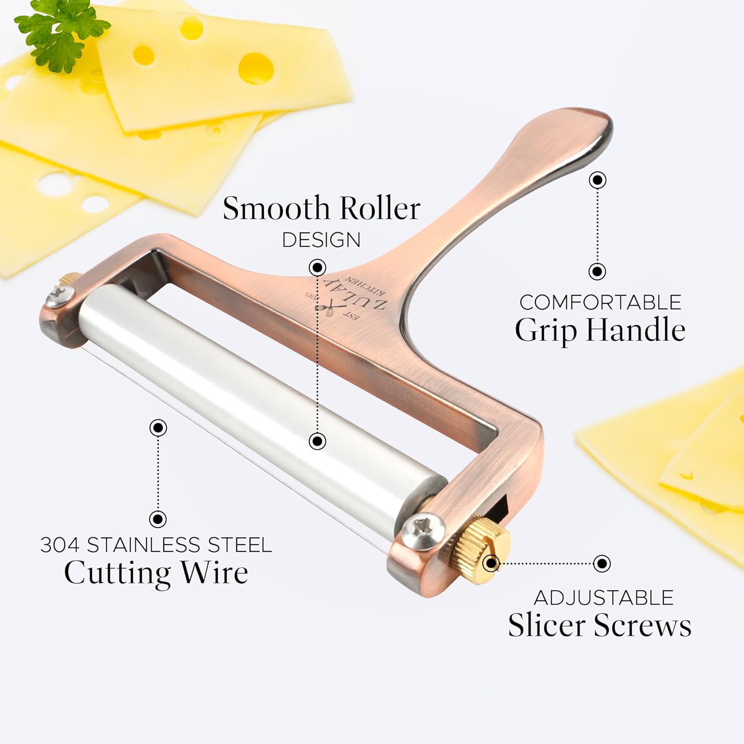IBILI Cheese Slicer Cutter Roller with Cutting Wire