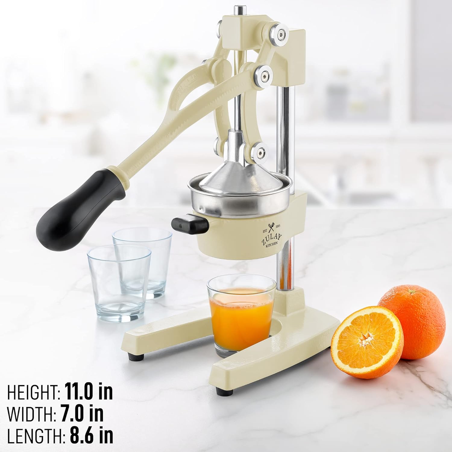  Zulay Kitchen Juice Vortex Lemon & Orange Juicer - Electric  Citrus Squeezer & Presser - Rechargeable Juicer Machine - Wireless Portable  Juicer - USB Charger & Cleaning Brush Included (Black/Silver): Home