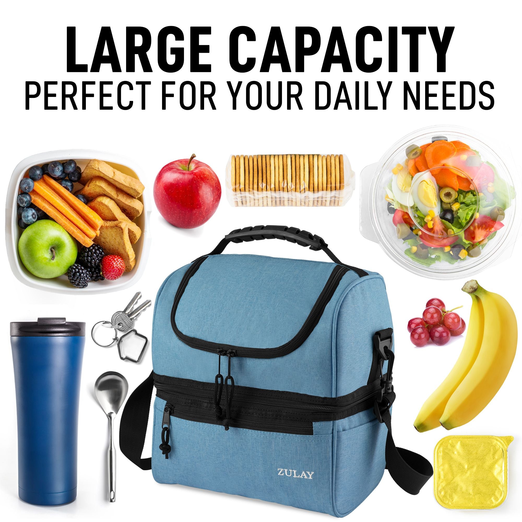 2 compartment Electric Heated Lunch Box - Inspire Uplift