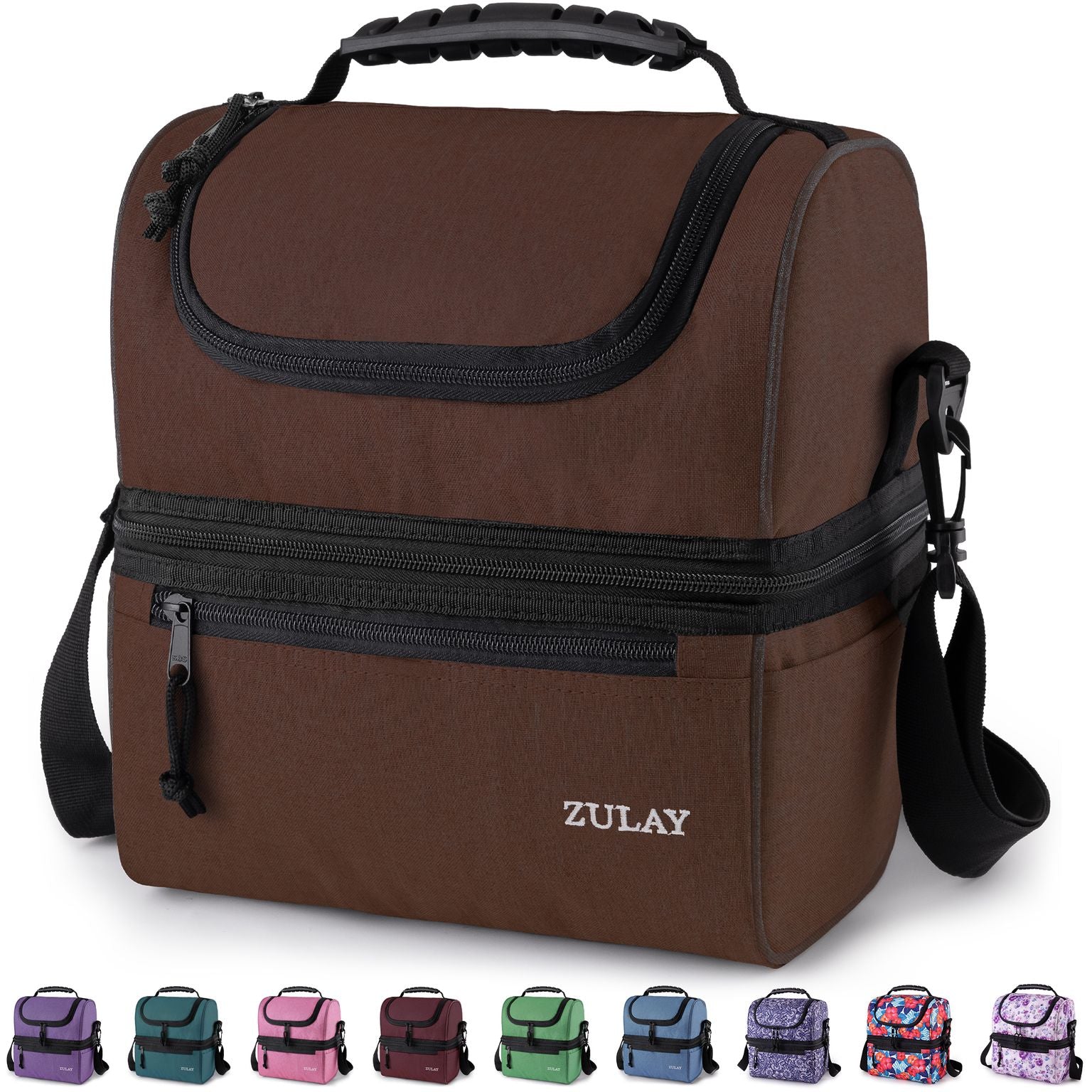 Zulay Kitchen Insulated 2-Compartment Lunch Box Bag With Strap - Caribbean  Blue, 1 - Food 4 Less