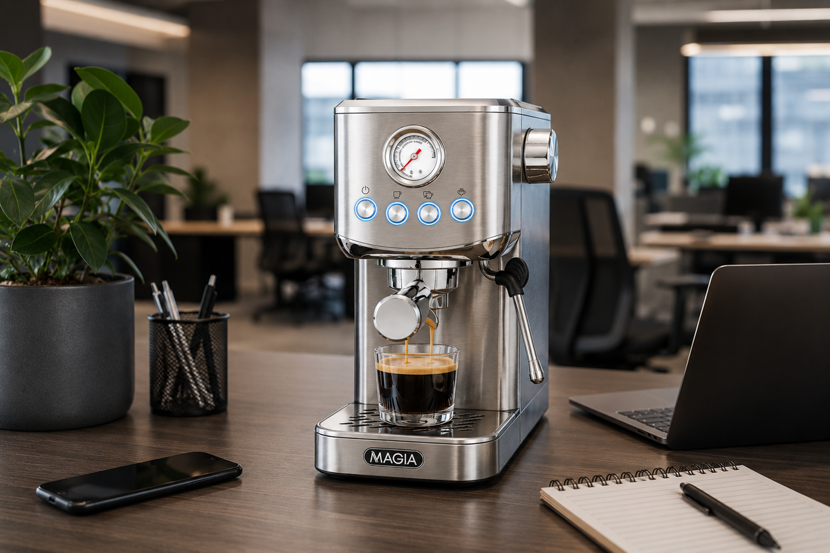 Compact Espresso Machine - Silver by Zulay Kitchen 