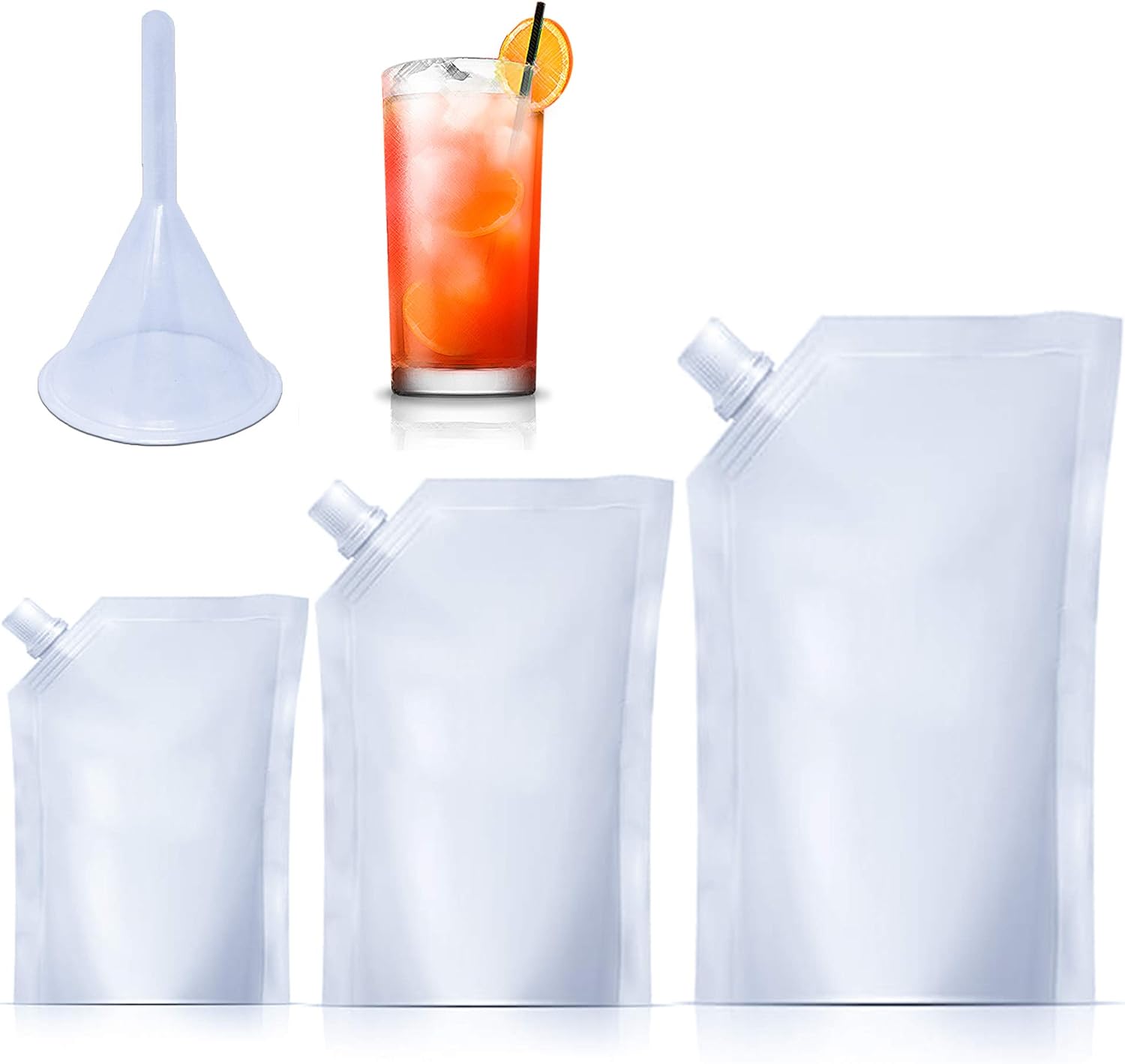 Zulay Kitchen Premium Plastic Flasks for Liquor Flask for