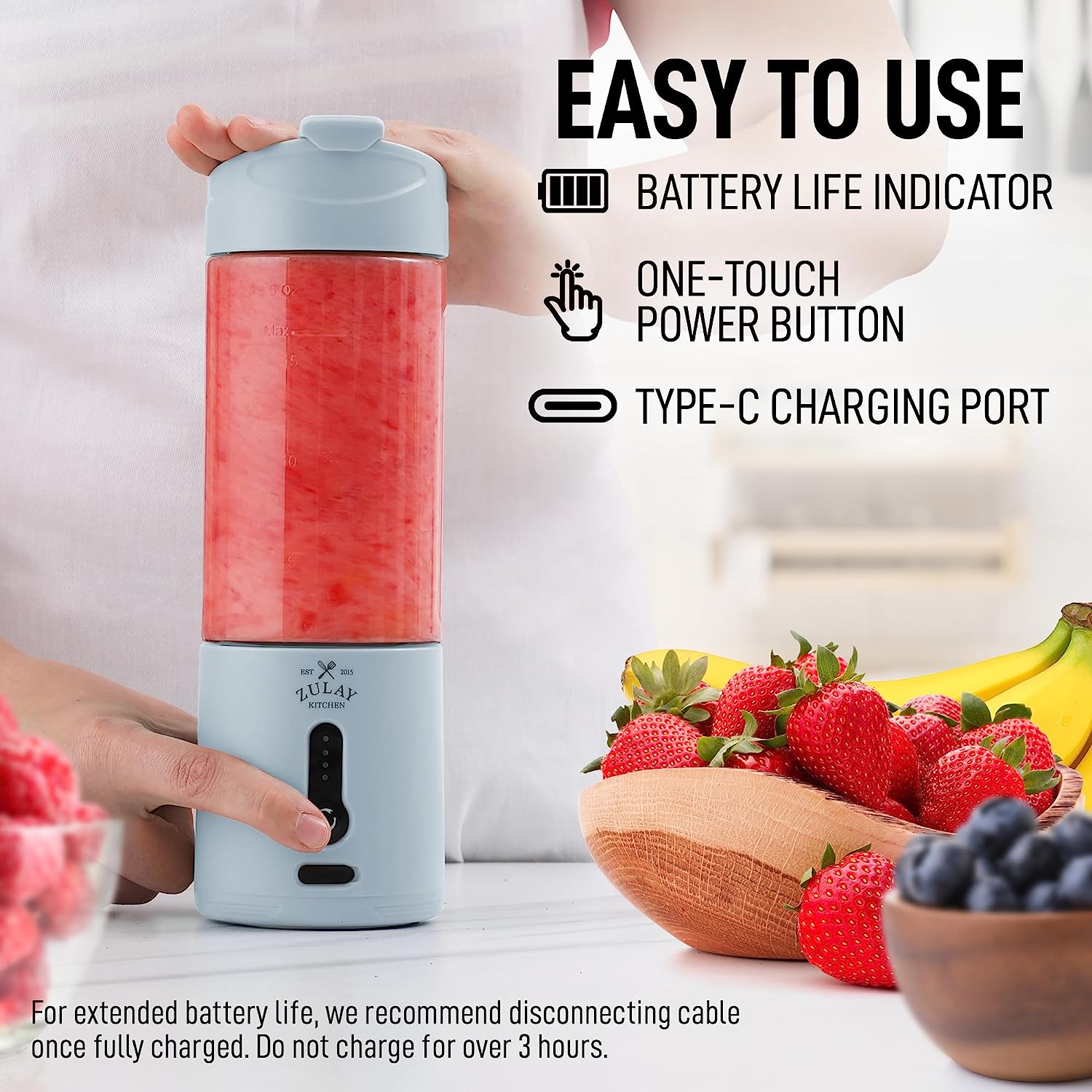 Portable Blender, Mini Personal Blender Bottle for shakes and