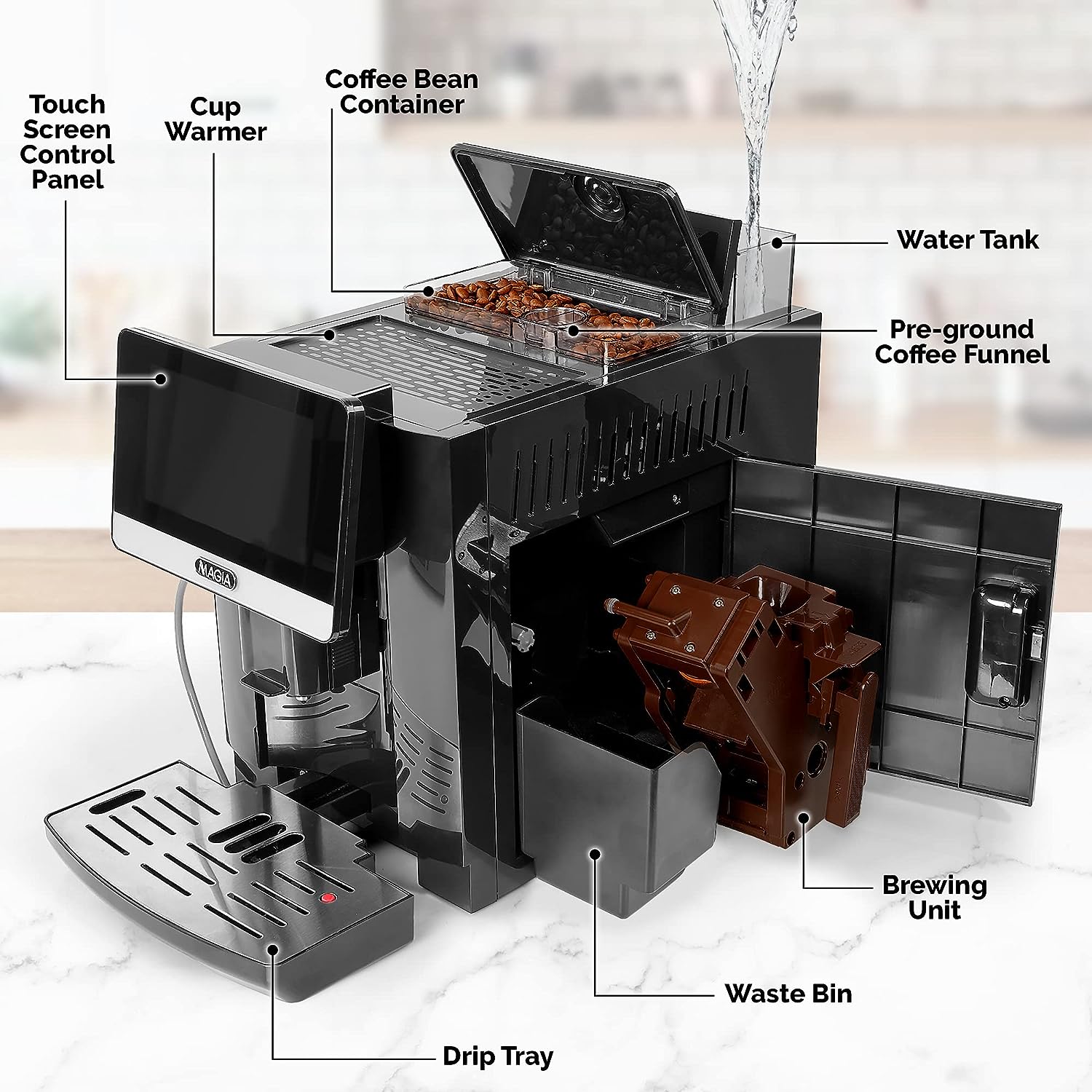  Zulay Magia - Máquina de café espresso súper