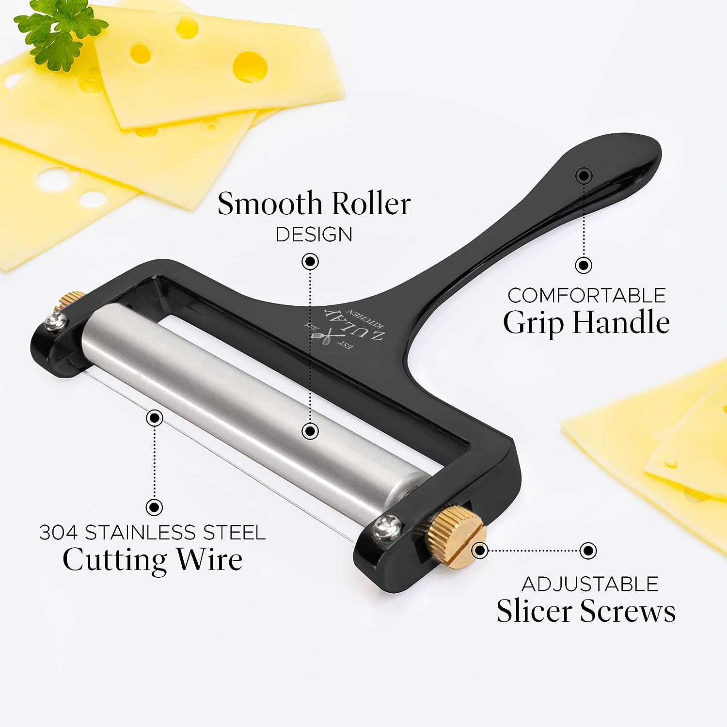 Protoiya Stainless Steel Cheese Slicer,Adjustable Cheese Shaver