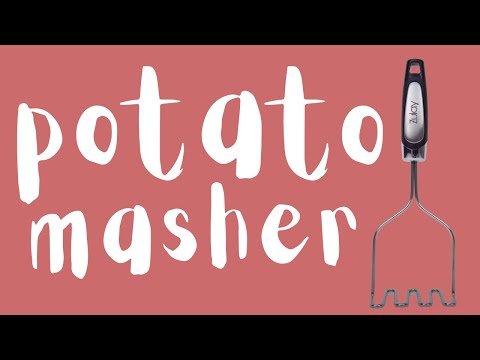 Zulay Kitchen Potato Masher with Premium Silicone - Red