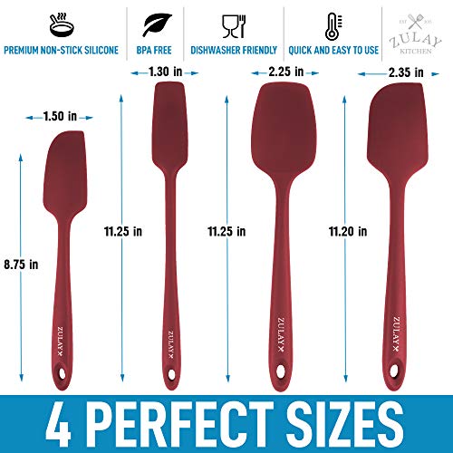 Zulay Kitchen Christmas Silicone Spatula with Utensil Holder