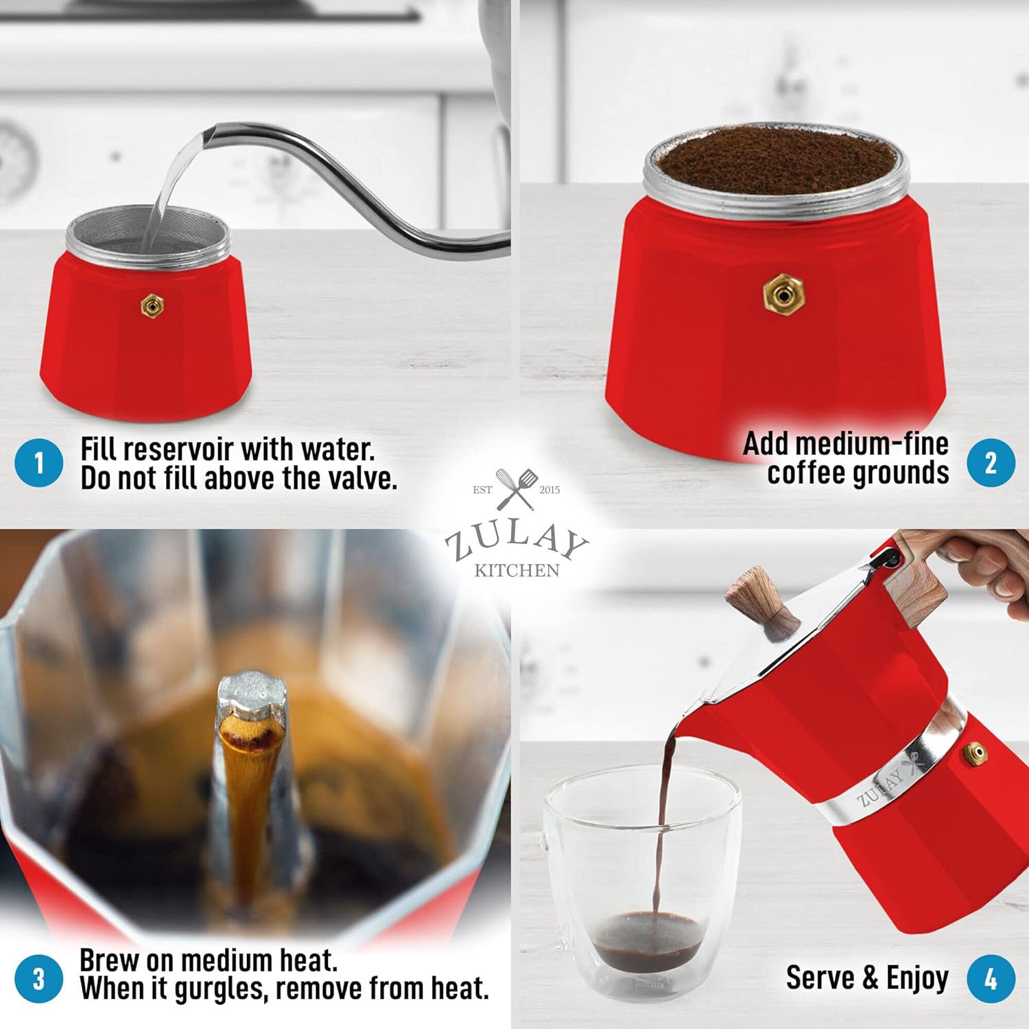 Stovetop Espresso Cup Moka Pot - 3 Cup