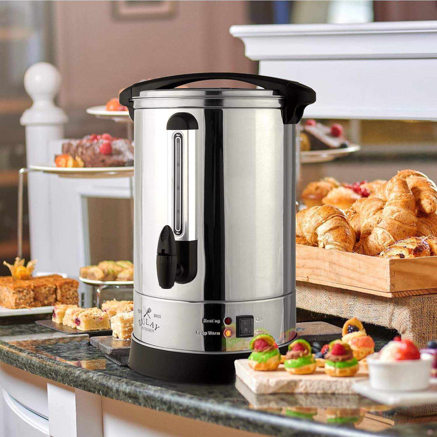 304 Stainless Steel Coffee Urn, Electric Coffee Maker, Hot Beverage  Dispenser