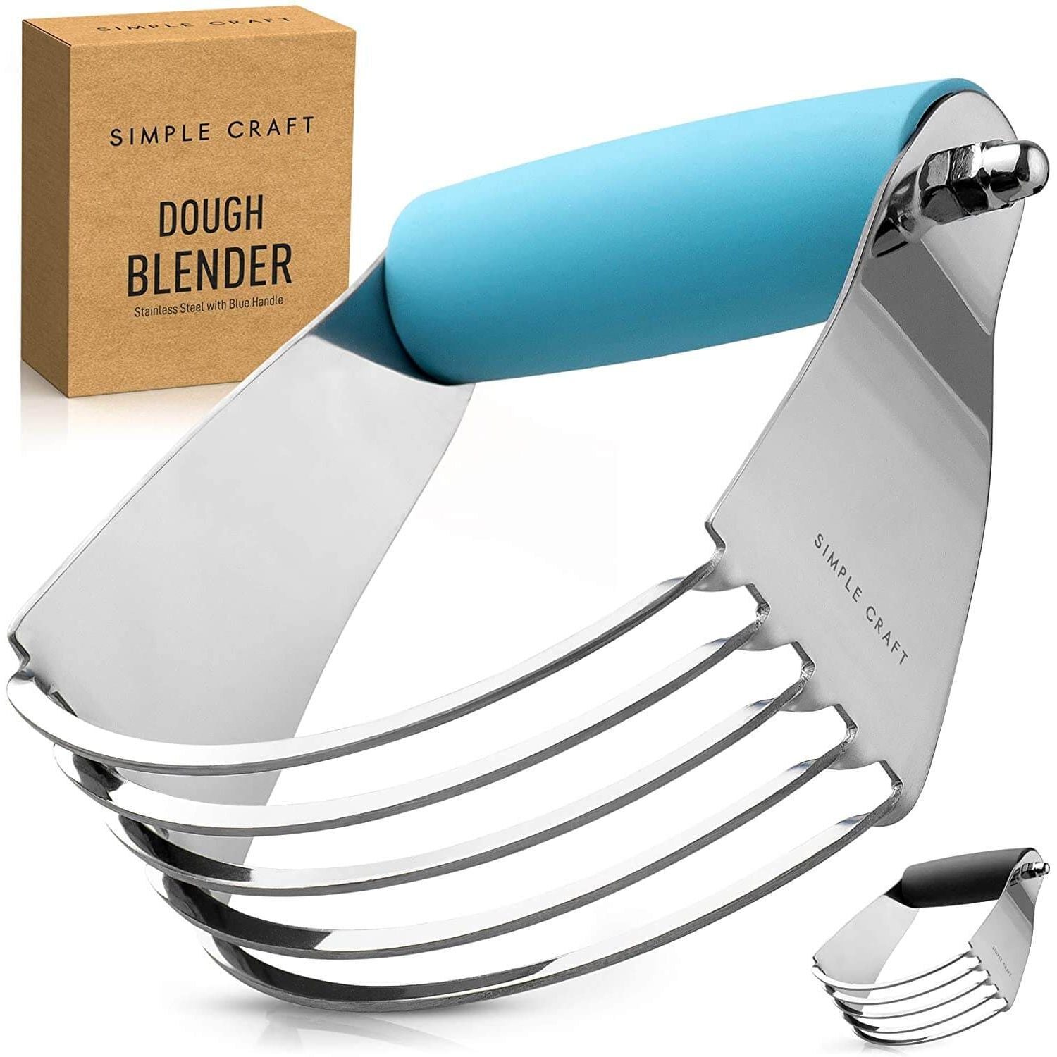 Simple Craft Pastry Dough Cutter with Comfortable Grip Handle - Blue