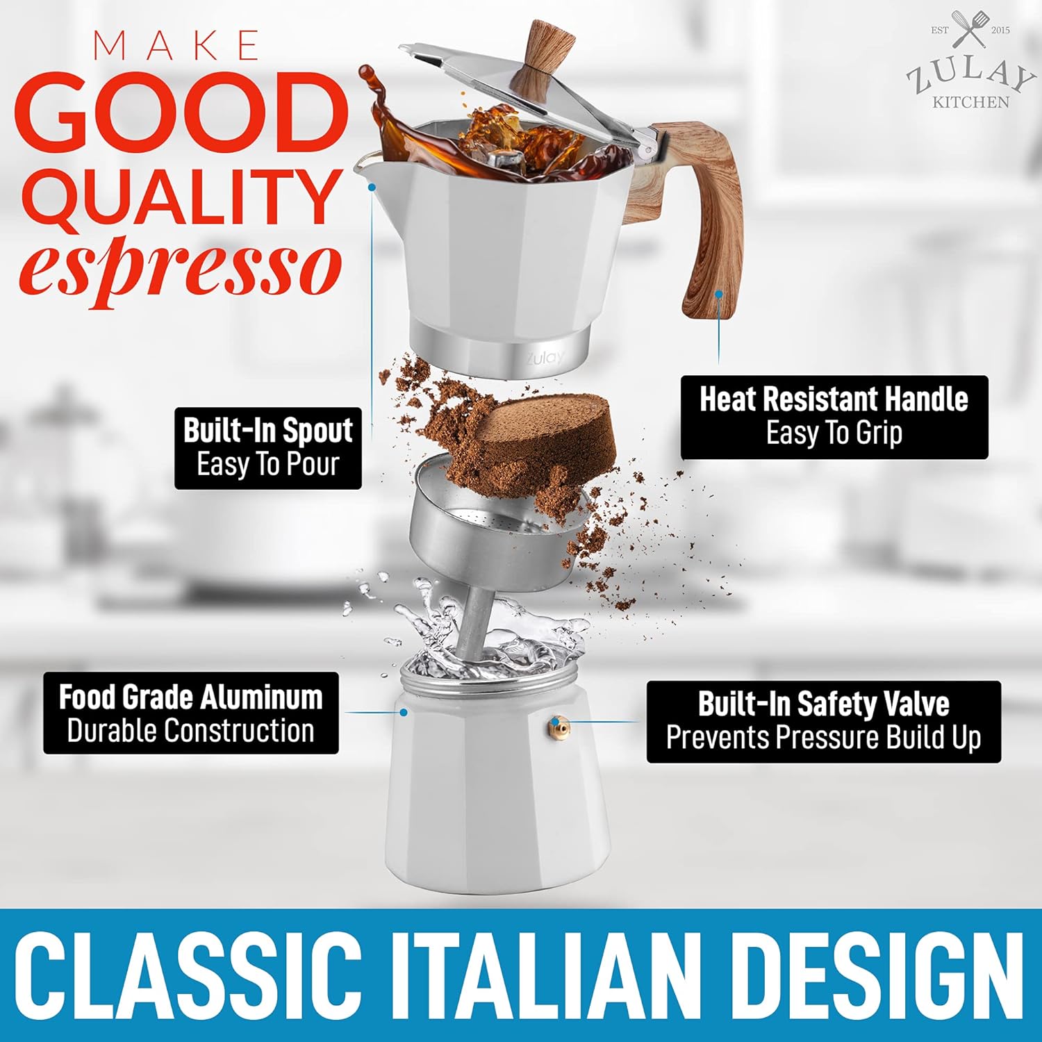 Aluminum Espresso Moka Pot Maker Stove Italian Coffee Kitchen Tool