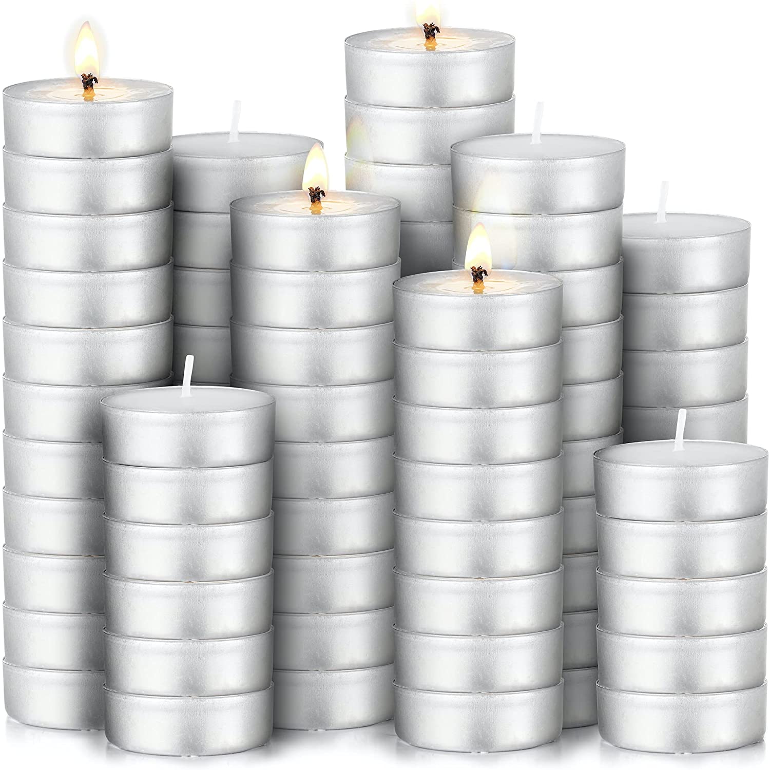 Simple Craft Tea Lights Candles - Unscented Pack from Zulay Kitchen