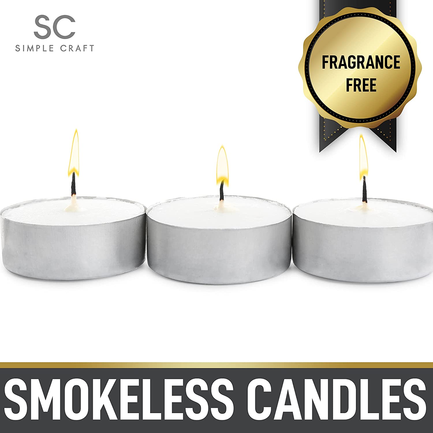 Simple Craft Tea Lights Candles - Unscented Pack from Zulay Kitchen
