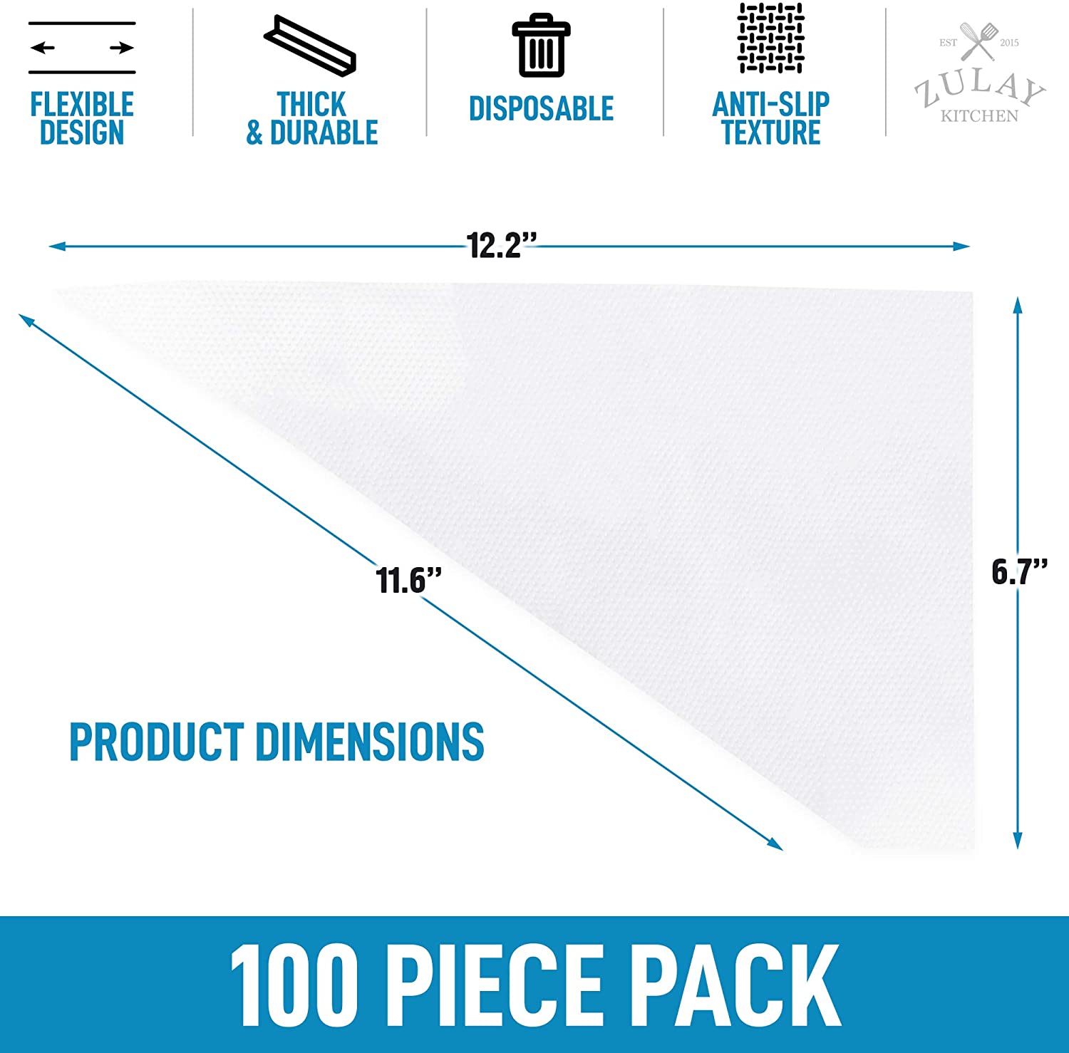 Disposable Piping Bags (12 Inch) - 100 Pcs. - Zulay KitchenZulay Kitchen