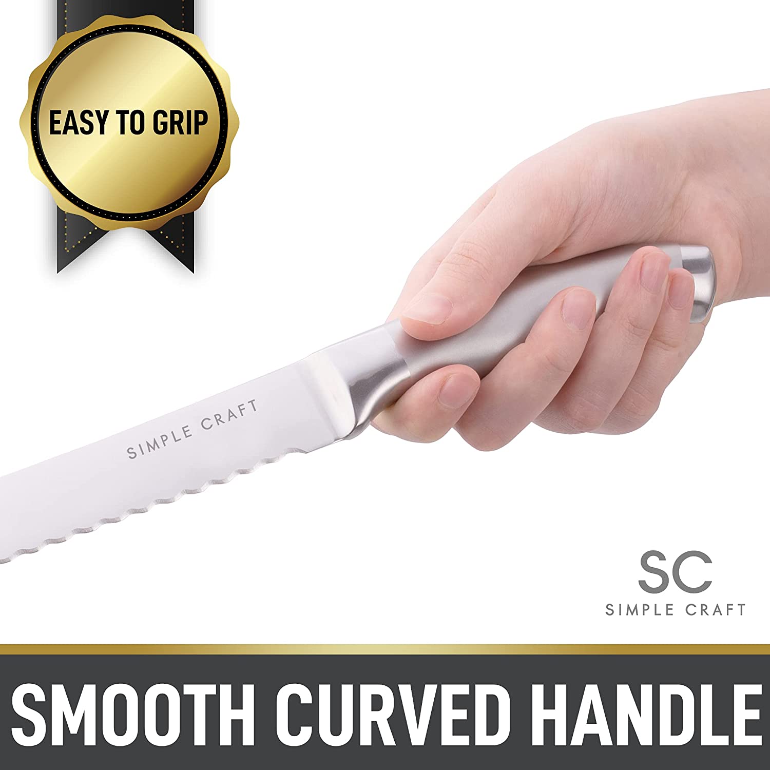 Simple Craft Serrated Bread Knife from Zulay Kitchen