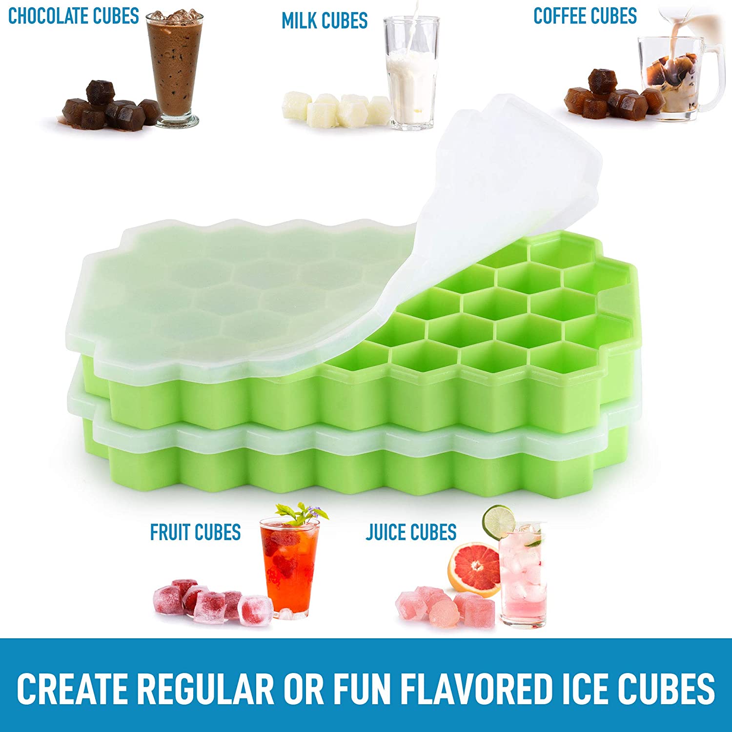 Honeycomb Shaped Silicone Ice Cube Tray Set - Zulay KitchenZulay Kitchen