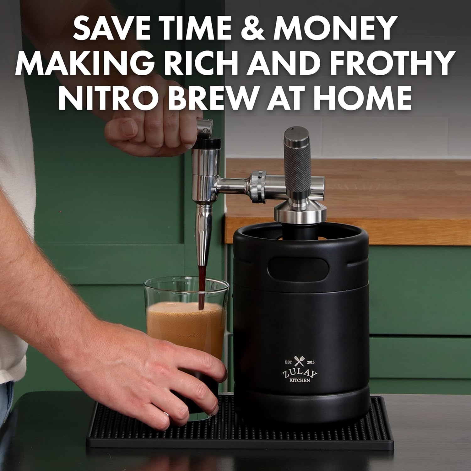 64oz(2L) Nitro Cold Brew Coffee Maker Mini Keg Nitrogen Coffee