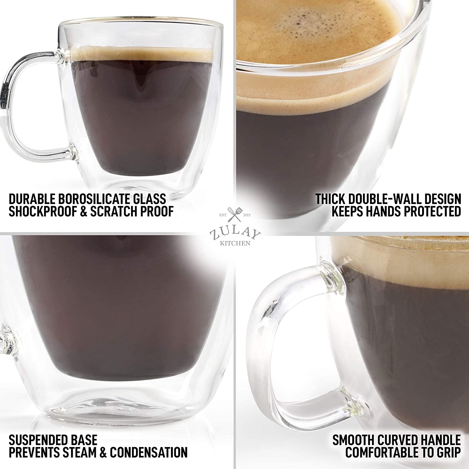 Double Wall Insulated Espresso Cups - Zulay KitchenZulay Kitchen