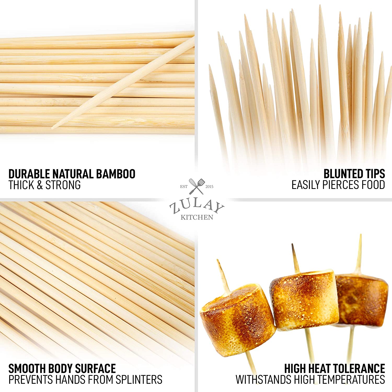 Extra Long Bamboo Roasting Sticks - Zulay KitchenZulay Kitchen