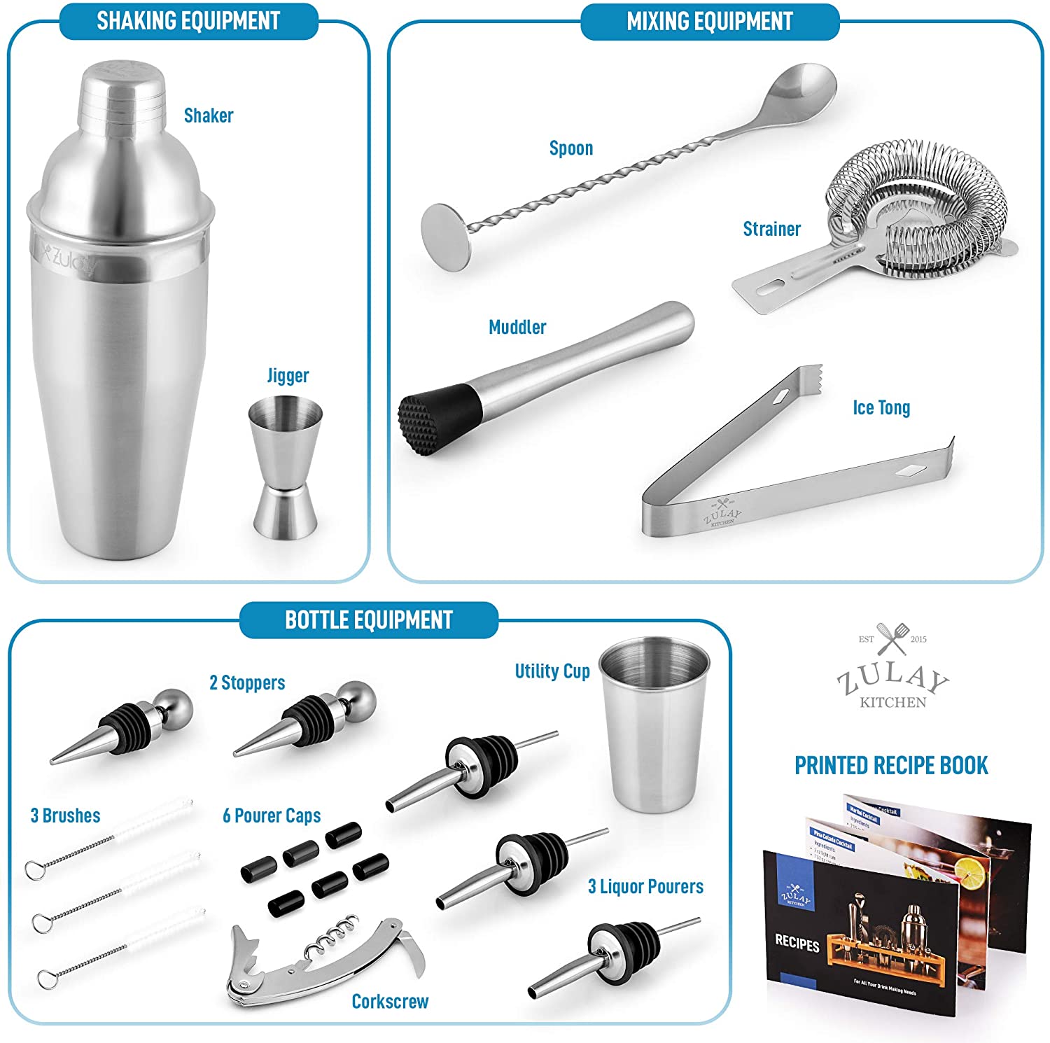 Bar Tools and Bartending Supplies w/ Descriptions & Uses