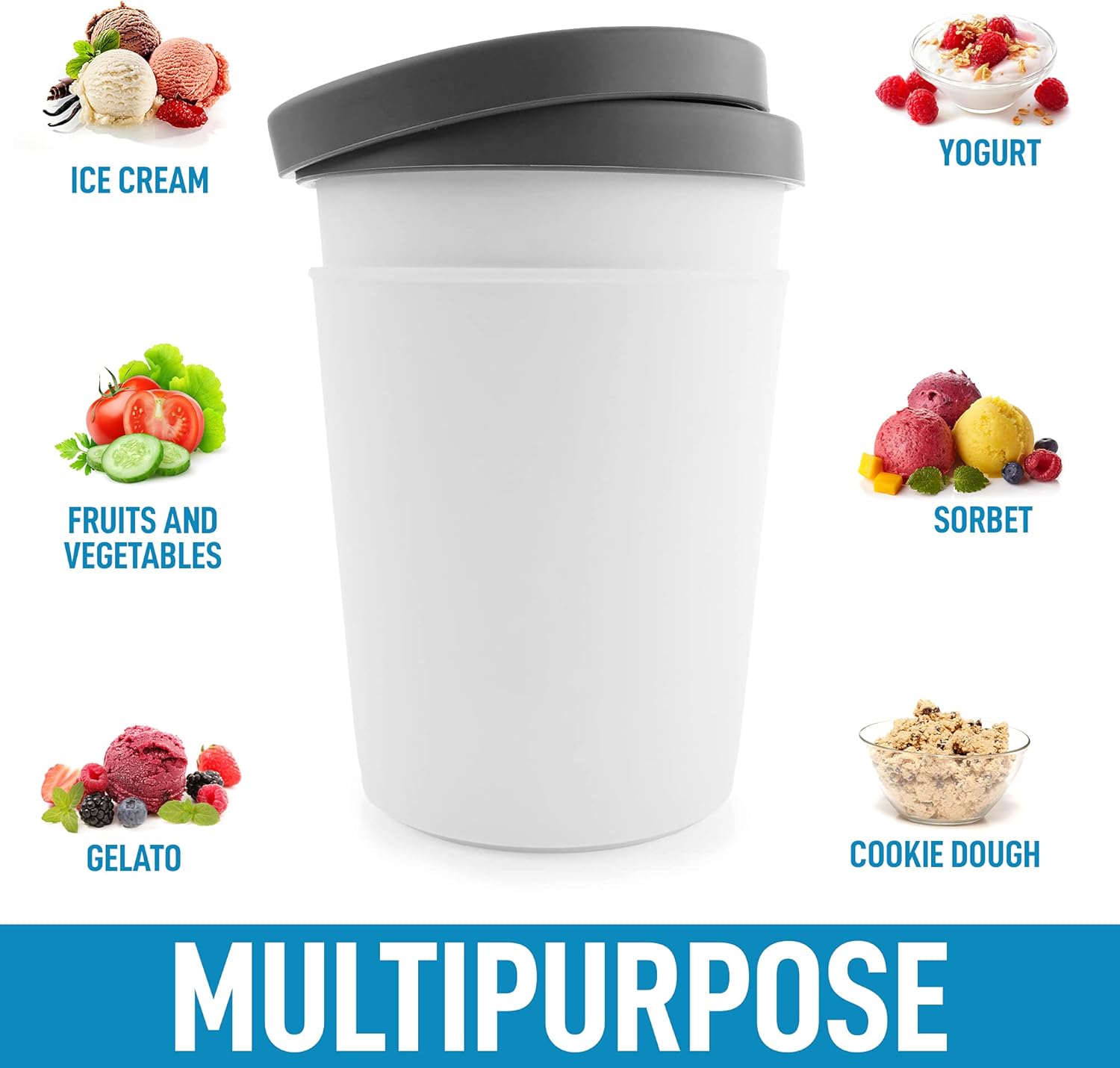  Durable Ice Cream Containers with Lids by Zulay Kitchen