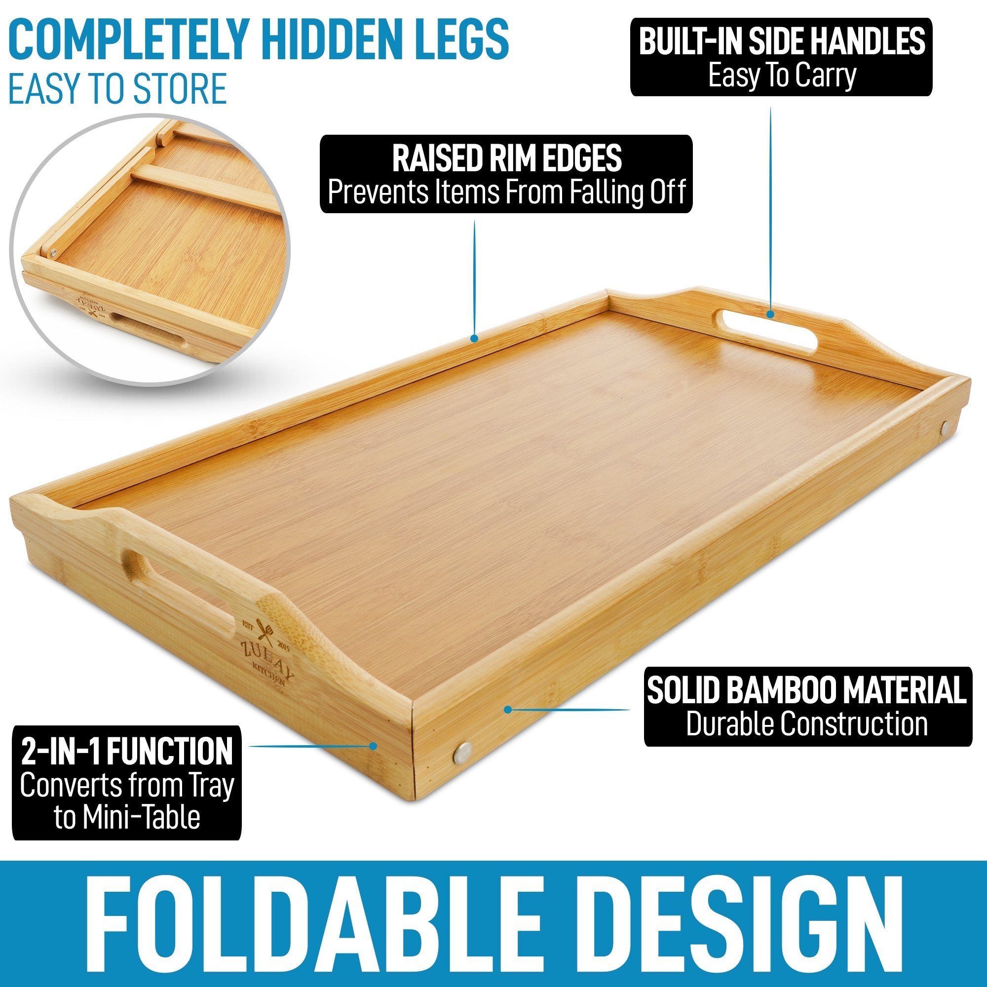 Bamboo Breakfast in Bed Tray Table Online