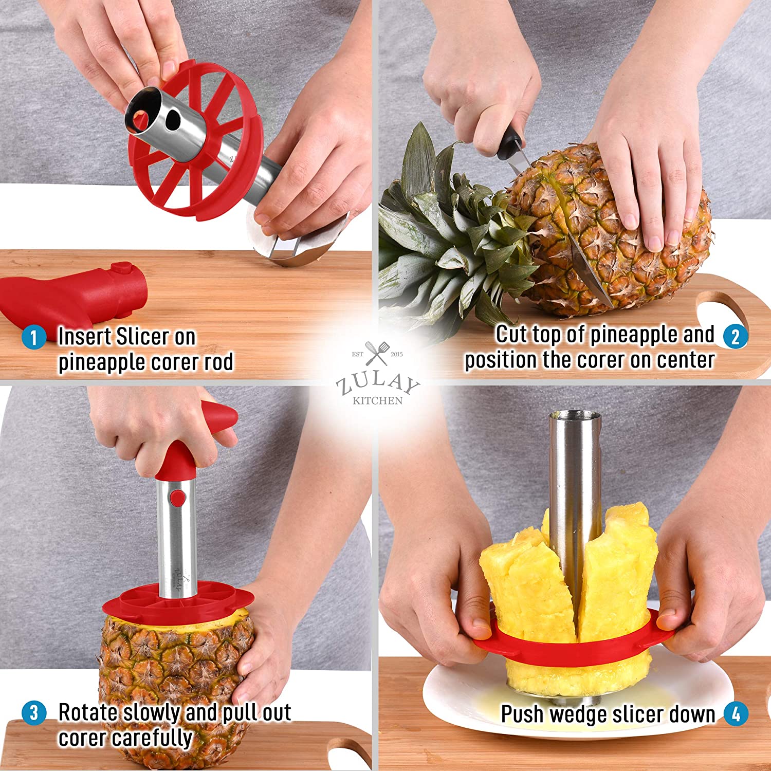 Pineapple Corer and Slicer Tool Set - Zulay KitchenZulay Kitchen